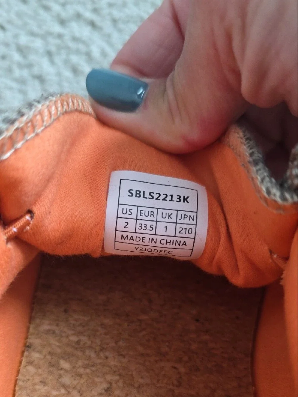Bruno Marc Kids Gray Dress Shoes with Orange Trim